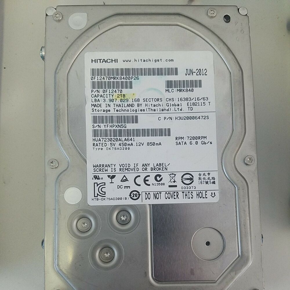 Hitachi 0F12470MRK8400P26 2TB, Internal, 7200RPM, 3.5" Hard Drive